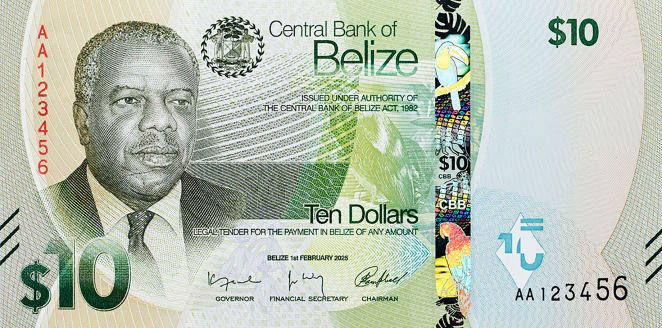 (548) ** PNew (PN75) Belize - 10 Dollars (2025)